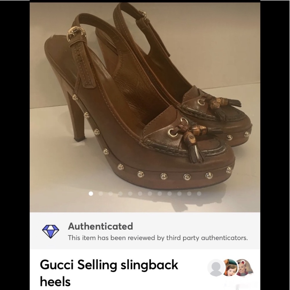 Authentic Gucci Sling back heel’s